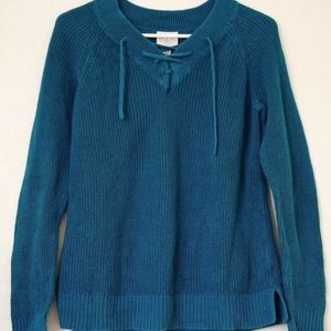 St John's Bay Blue Knit Sweater Womans Size Small